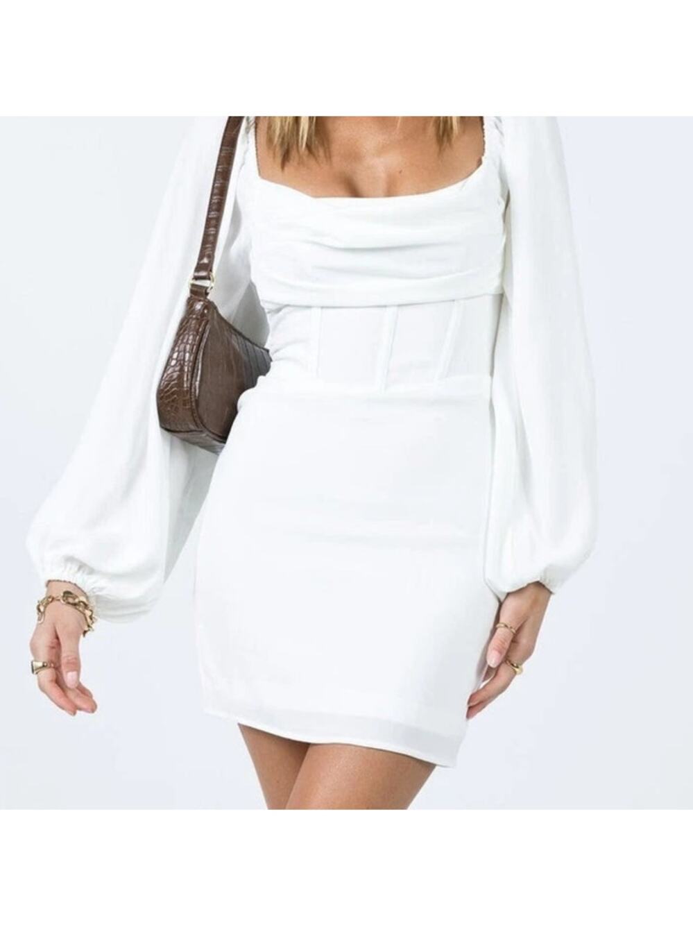 NWT Princess Polly Lillie Long Sleeve Mini Dress Sz 12